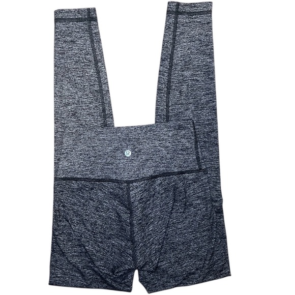 Lululemon •Wunder Under Hi-Rise Tight *Luon 28" Heathered Black Size 4 - Picture 6 of 10